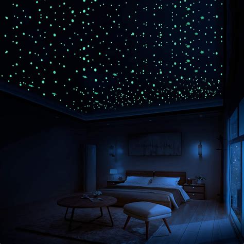 glow in the dark stars and moon|reflective stars for ceiling.